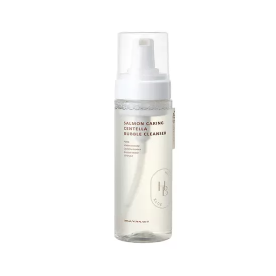 Attīrošas putas ar laša kaviāru un centellas ekstraktu HEVEBLUE Salmon Caring Centella Bubble Cleanser